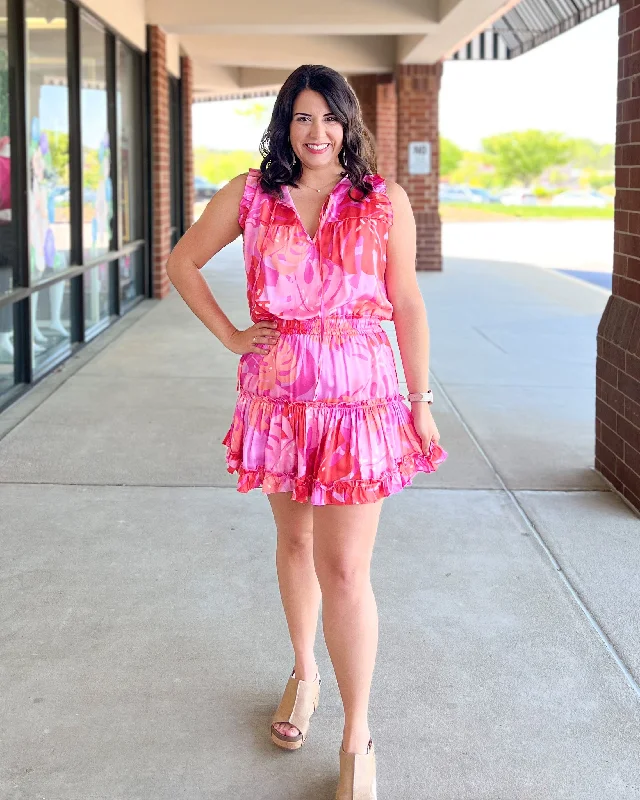 FINAL SALE Palms Up Dress - Palm Beach