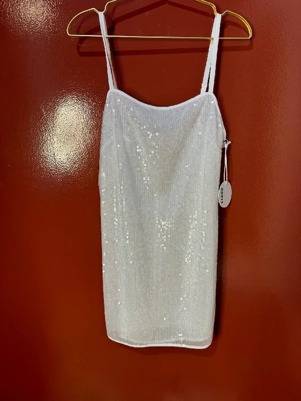 Staud Mini White Sequins Dress 8