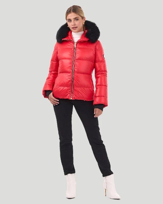 Après-Ski Jacket with Detachable Toscana Shearling Lamb Hood Trim