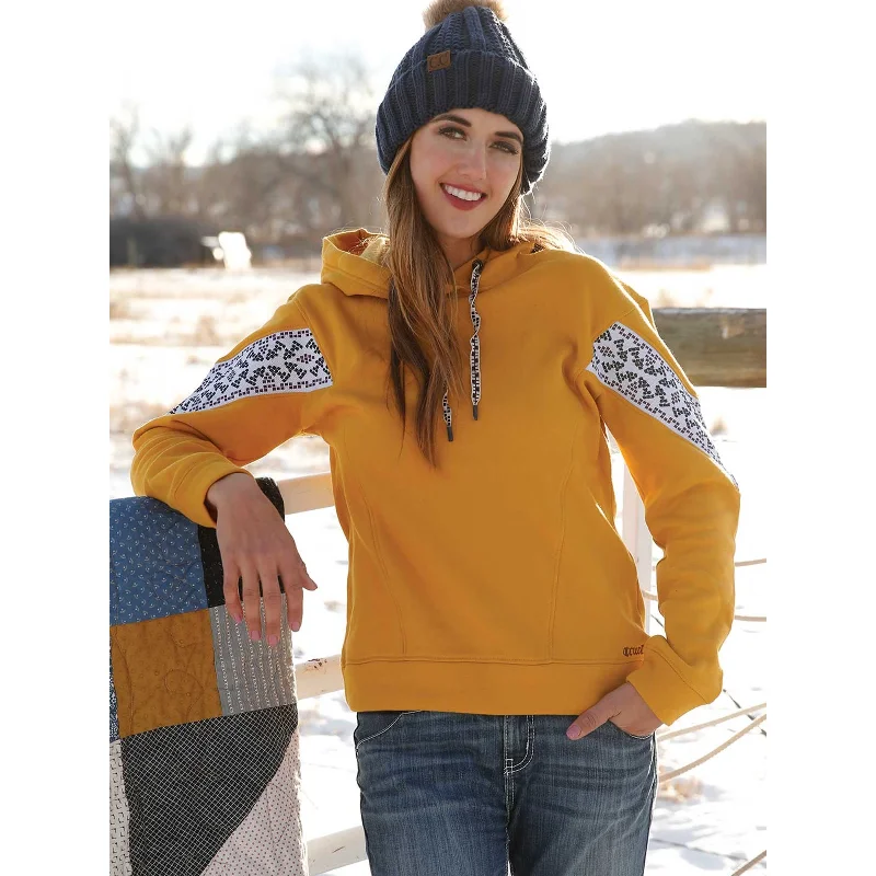 Cruel Denim® Ladies French Terry Yellow Pullover Hoodie CWK7432001 Quilted Jacket Anorak Windbreaker