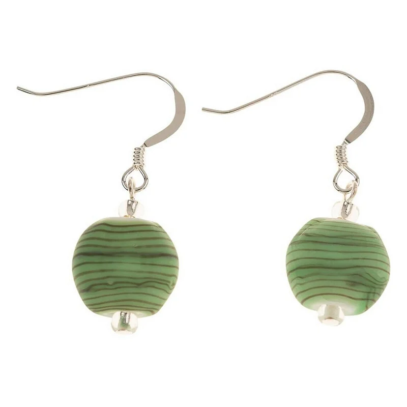 Green Strata Earrings