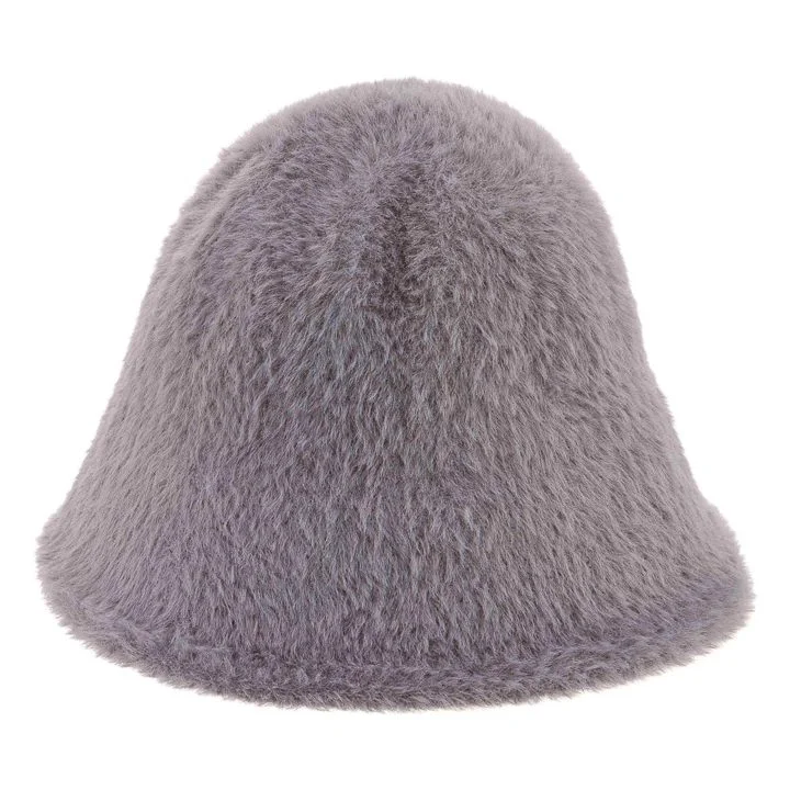 Faux Fur Bucket Hat in Grey